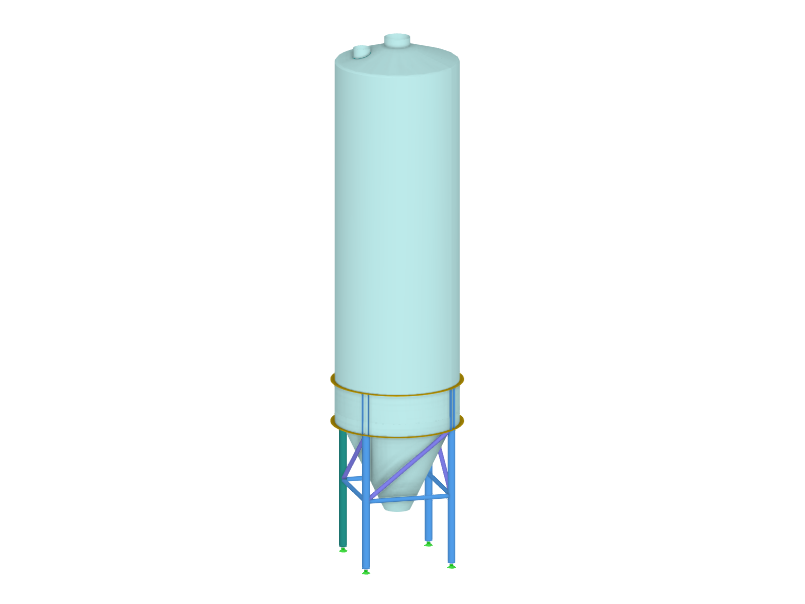 Silo Structure Model | Used for Collapse Simulation in Blender