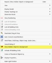 Displaying Hidden Objects in Background