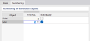 Adjusting Numbering of Generated Objects