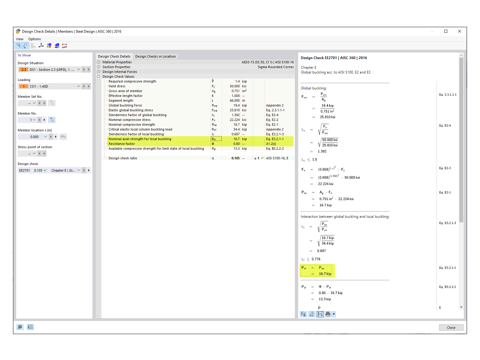 KB 001841 | AISI Cold-Formed Steel Design Using Custom Section in RFEM 6