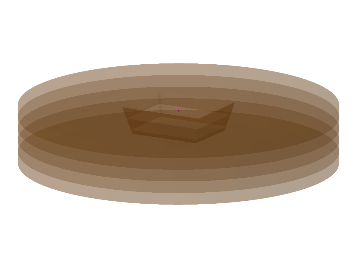 Model 003980 | FUP007 | Circular Soil Massif with Rectangular Foundation
