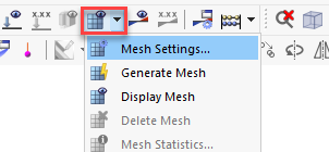 Parameters for FE mesh settings to optimize structural modeling in construction.