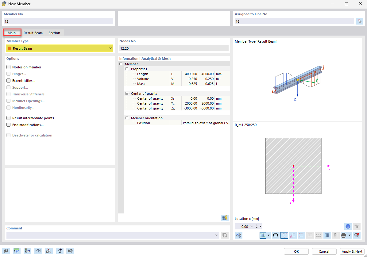 The process of creating a result member is shown.