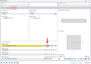 Display of cross-section settings for result members in construction.