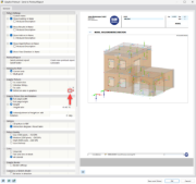 Display of the definition of a compression area in a graphical view of a structural model.