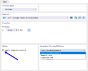 Defining Integration Method for Surface Thickness