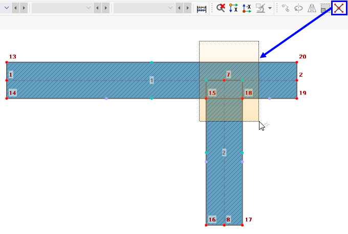 FAQ 005391 | When are elements mutually connected in RSECTION 1, and how can I connect them with each other?