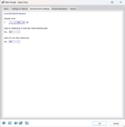 Dialog Box "New Model – Base Data", Tab "Reinforcement Settings"
