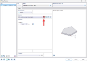 User interface for entering a new material thickness in construction software with parameters.