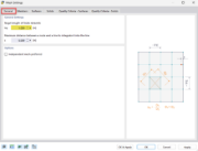 Adjusted grid density in a calculation model for more precise results.