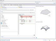 Display of the surface area of a selected surface within a software application. The surface is highlighted in color, and the numerical value of the surface area is displayed.