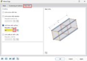 Visualization of a method for connecting lines to surfaces in a structural model to optimize structural details