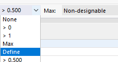 Defining a specific result filter for data analysis in a visual interface.