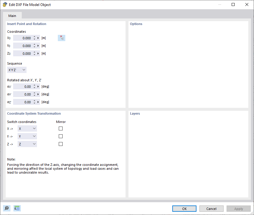 Settings for DXF / AutoCAD Export