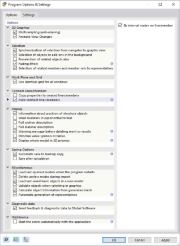 Tab "Options" in Dialog Box "Program Options & Settings"