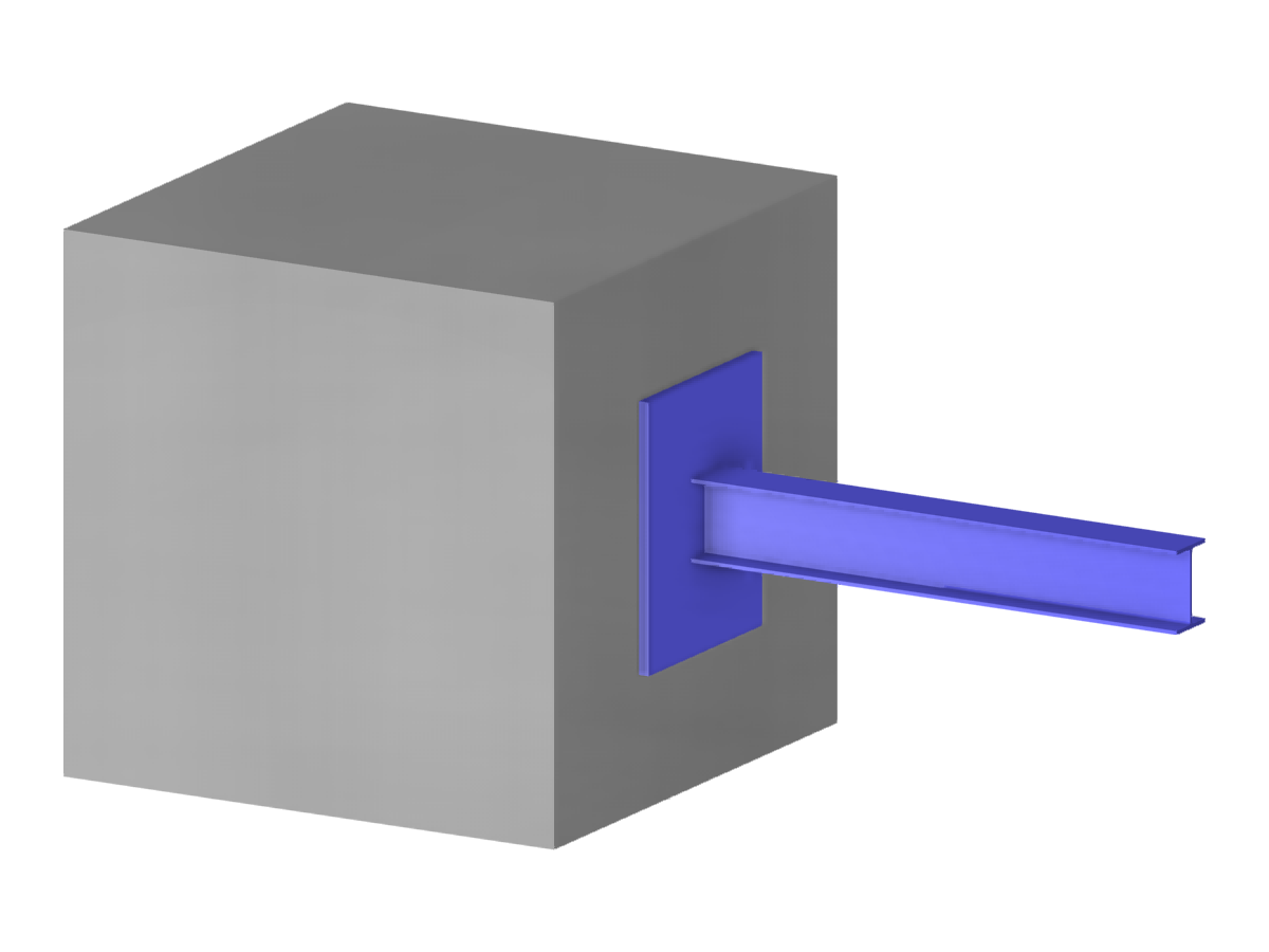 Model 004545 | I-Section to Concrete Block Connection