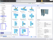Selecting Fin Plate Template from Library