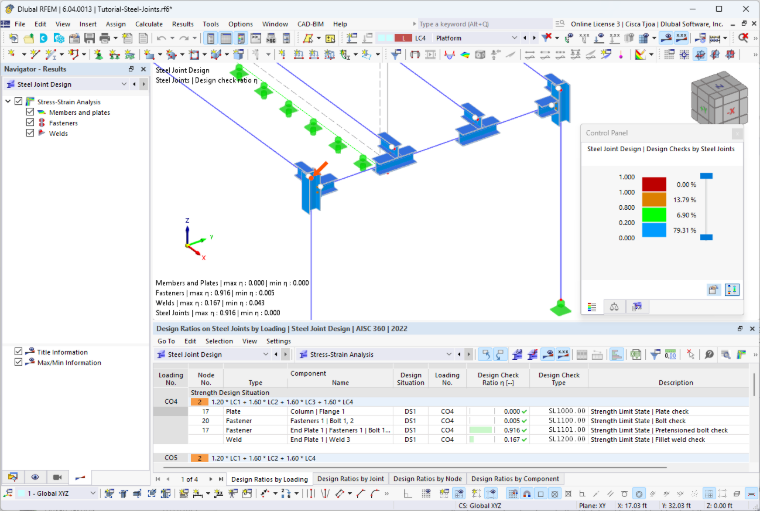 Steel Joint Design Results