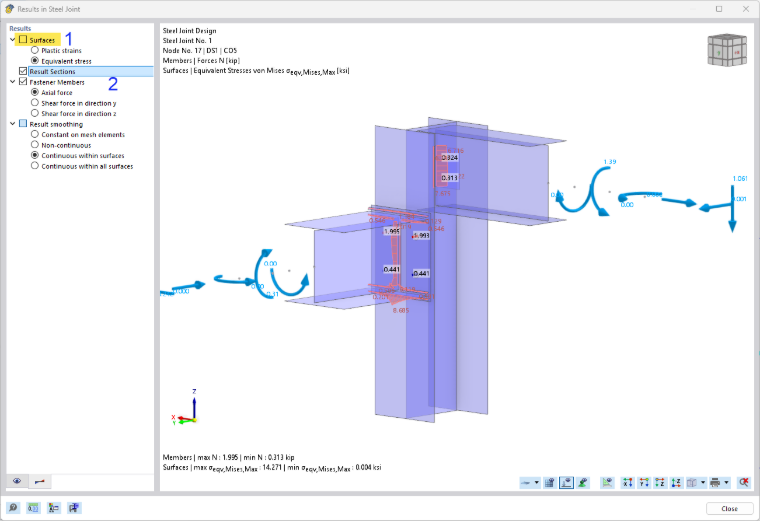 Equivalent Stresses of Welds