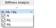 Internal Forces for Stiffness Analysis
