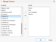 Adjusting Columns for Table View
