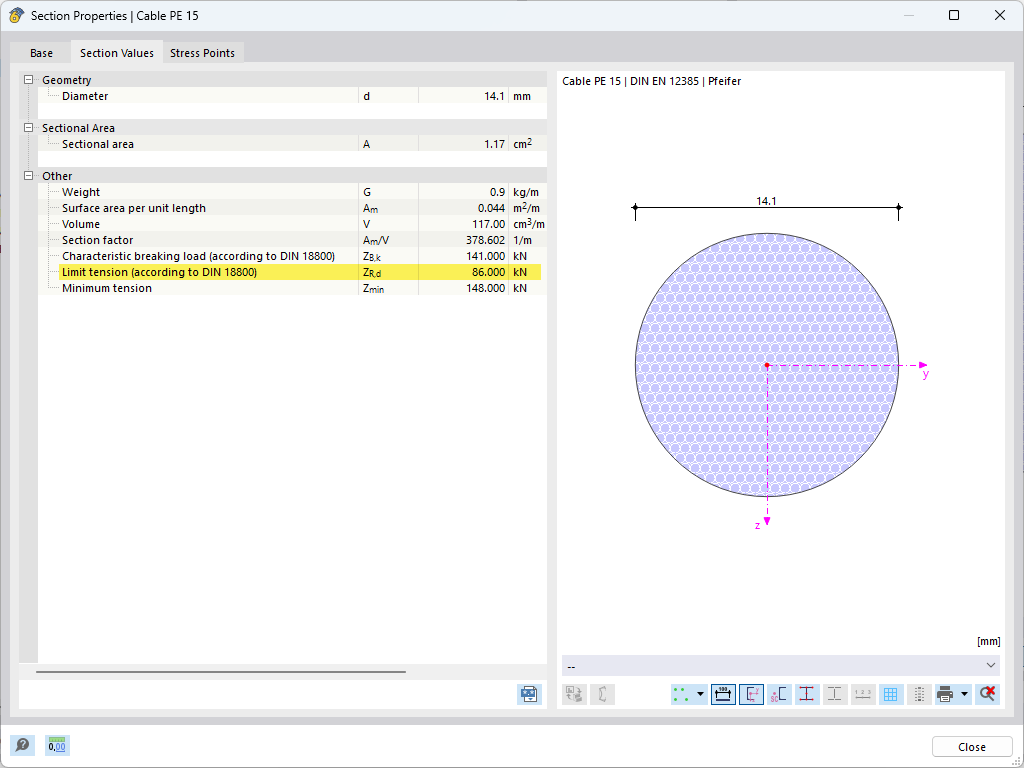 KB 001880 | Design of Cable Structures in RFEM 6 and RSTAB 9