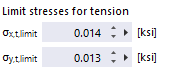 Small Allowable Limit Tension