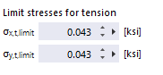 Large Allowable Limit Tension