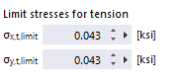 Large Allowable Limit Tension