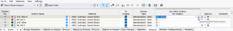 Import Different Cross-Section from Library
