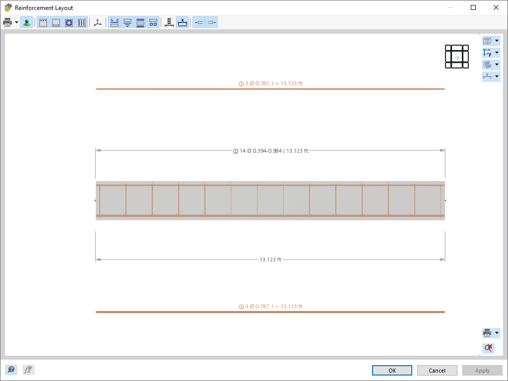 Window "Reinforcement Layout"