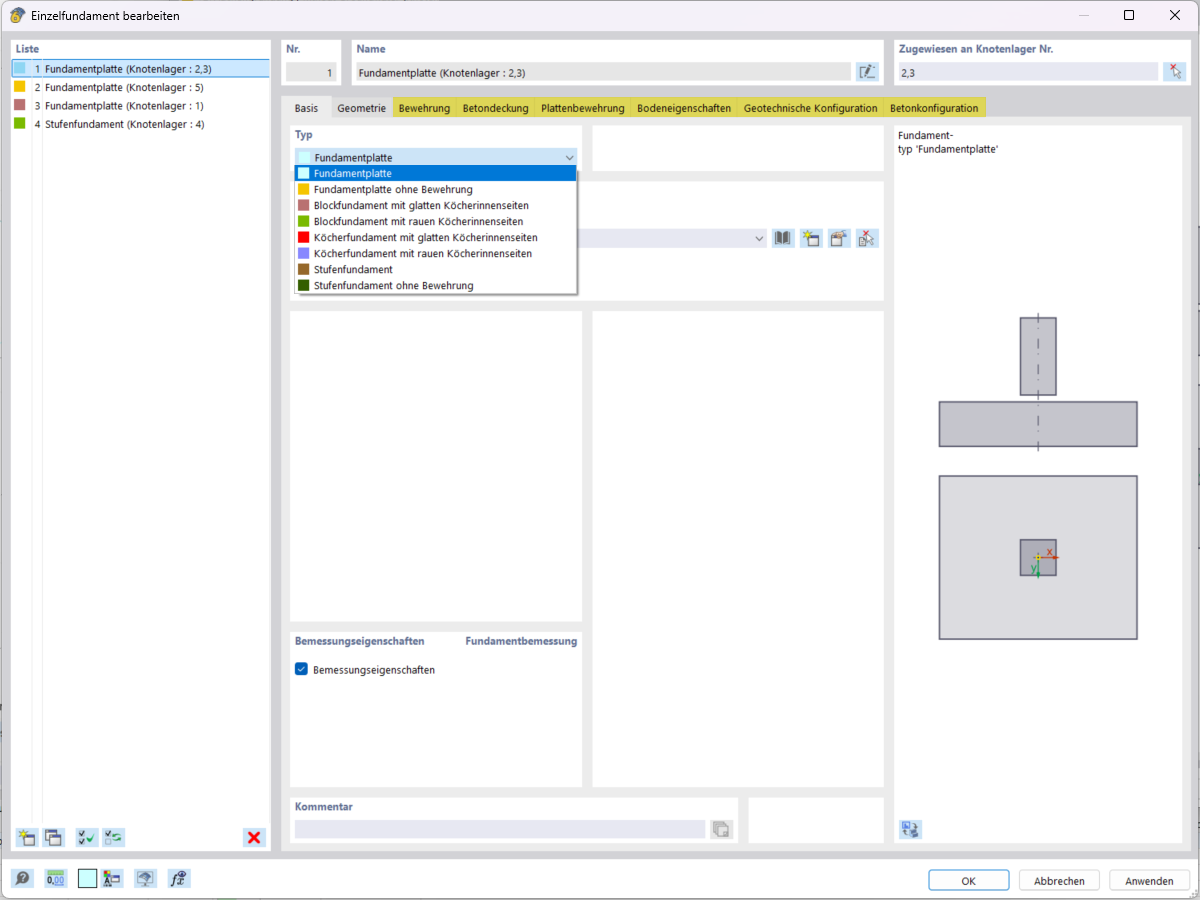 Activating Design Properties of Foundation