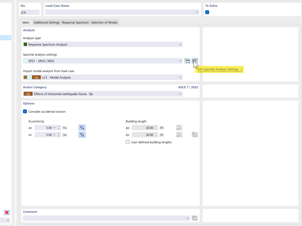 Checking Spectral Analysis Settings