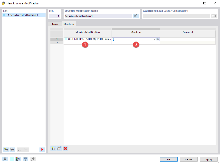 Selecting Member Modification and Assigning Member