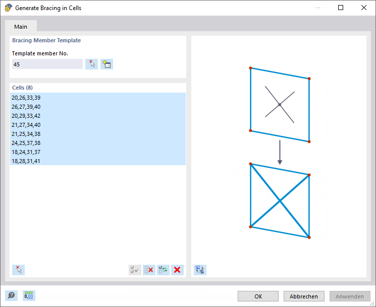 Selected Cells for Bracing