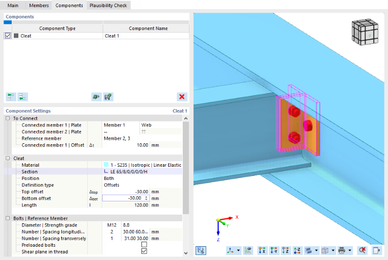 Editing Component Settings
