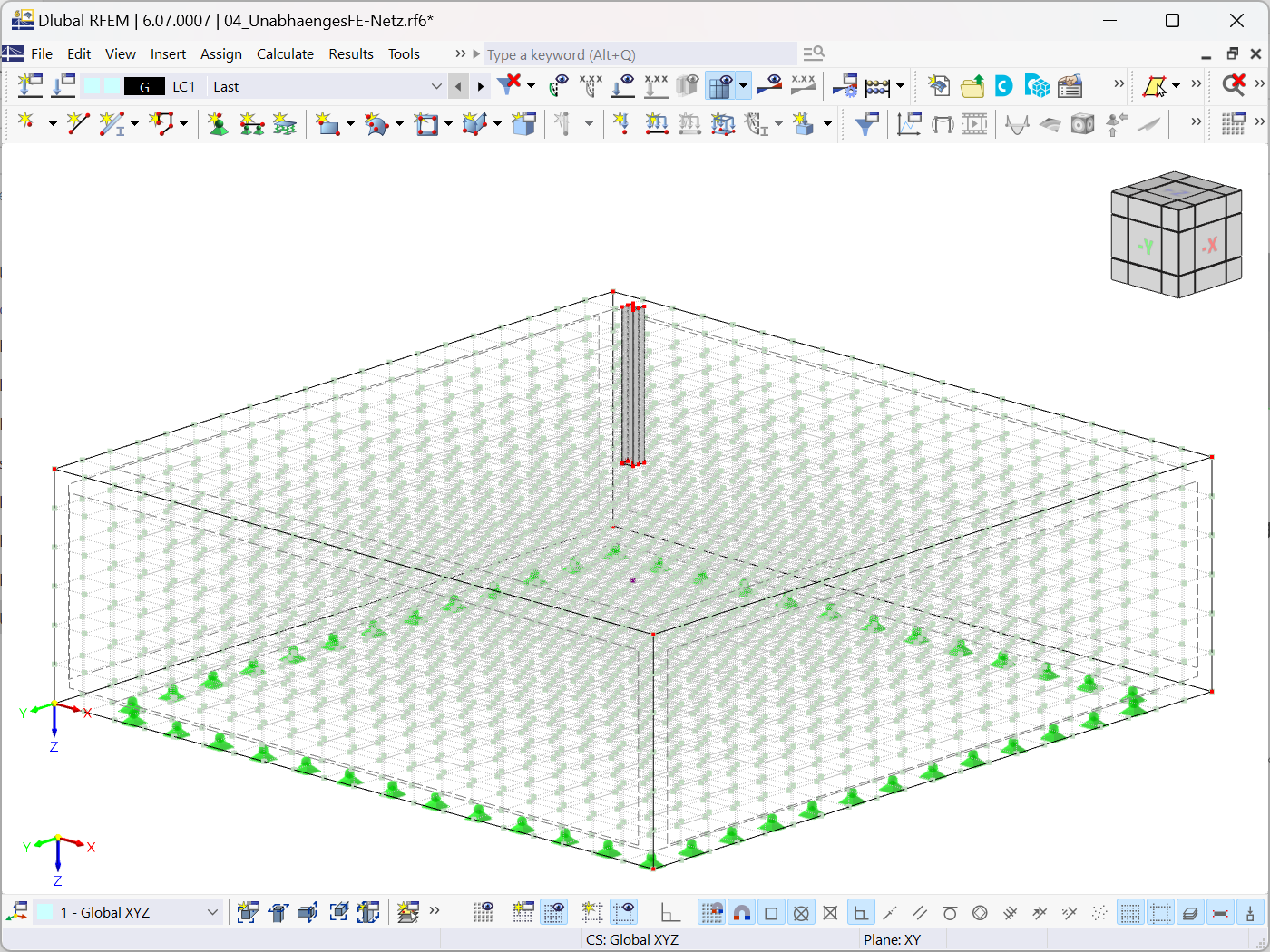 FE Mesh Generated Using “Independent Mesh Preferred” Function