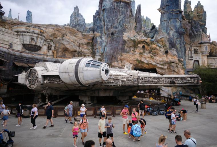 Millennium Falcon Starship in Star Wars Themed Area Called "Galaxy’s Edge" in Orlando