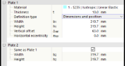 Defining Plates via Dimensions and Position