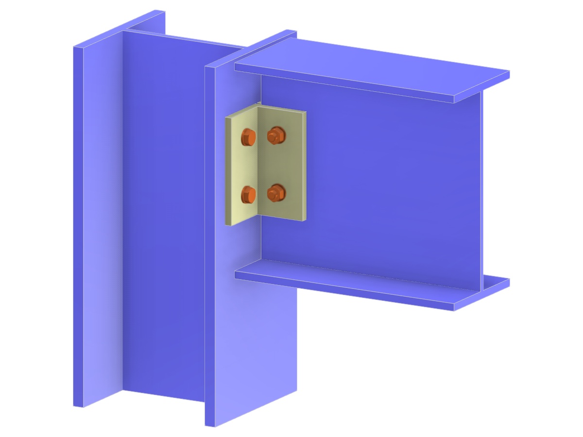 Model 005114 | Beam to Column Flange Connection via Cleats