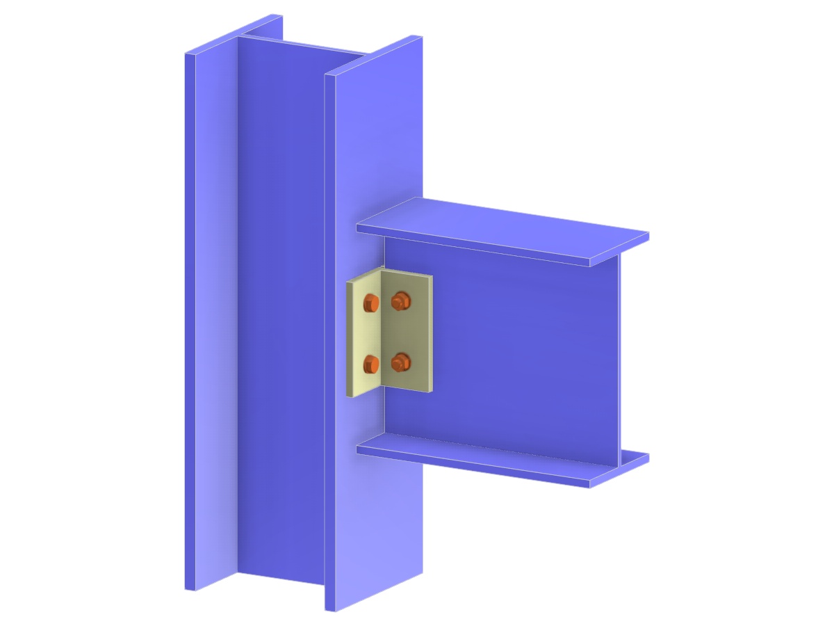 Model 005119 | Beam to Column Flange Connection via Cleats