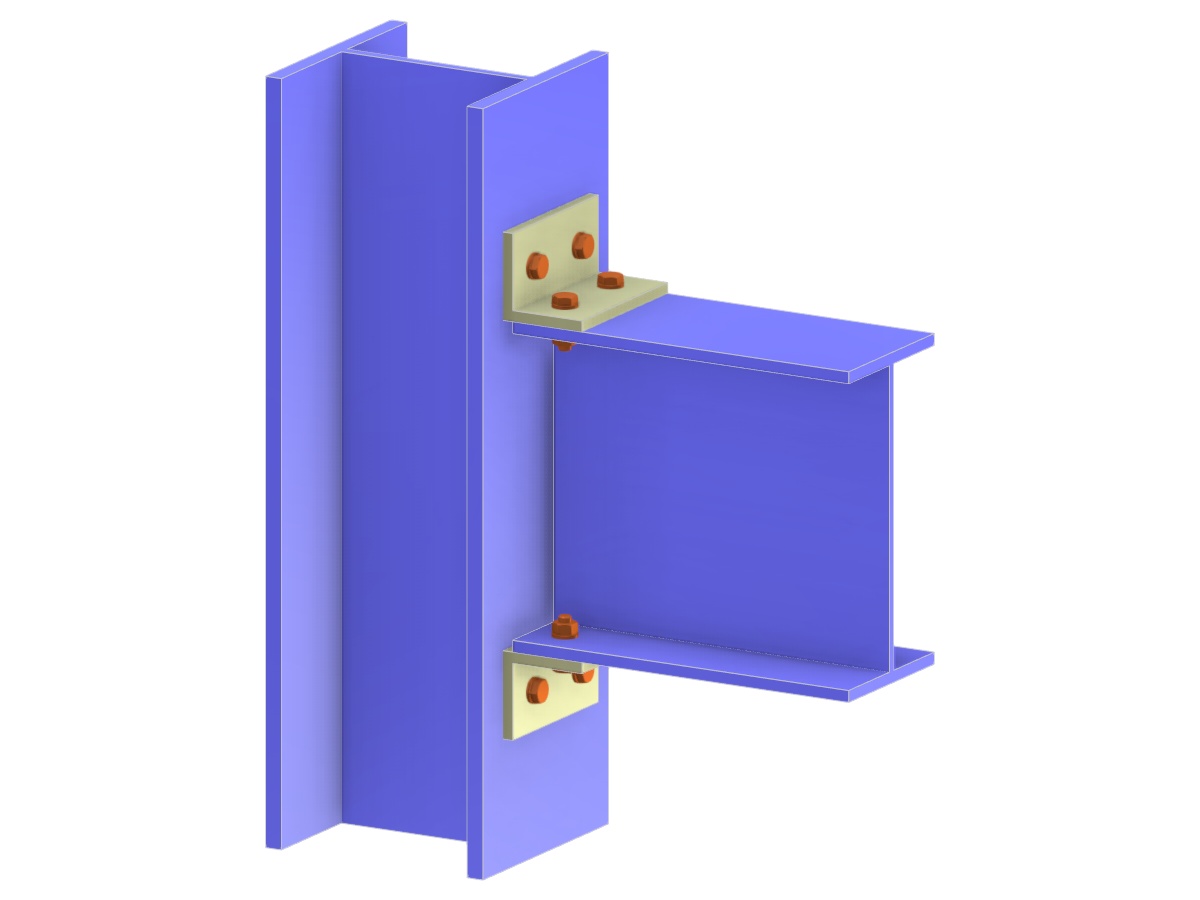 Model 005120 | Beam to Column Flange Connection via Cleats