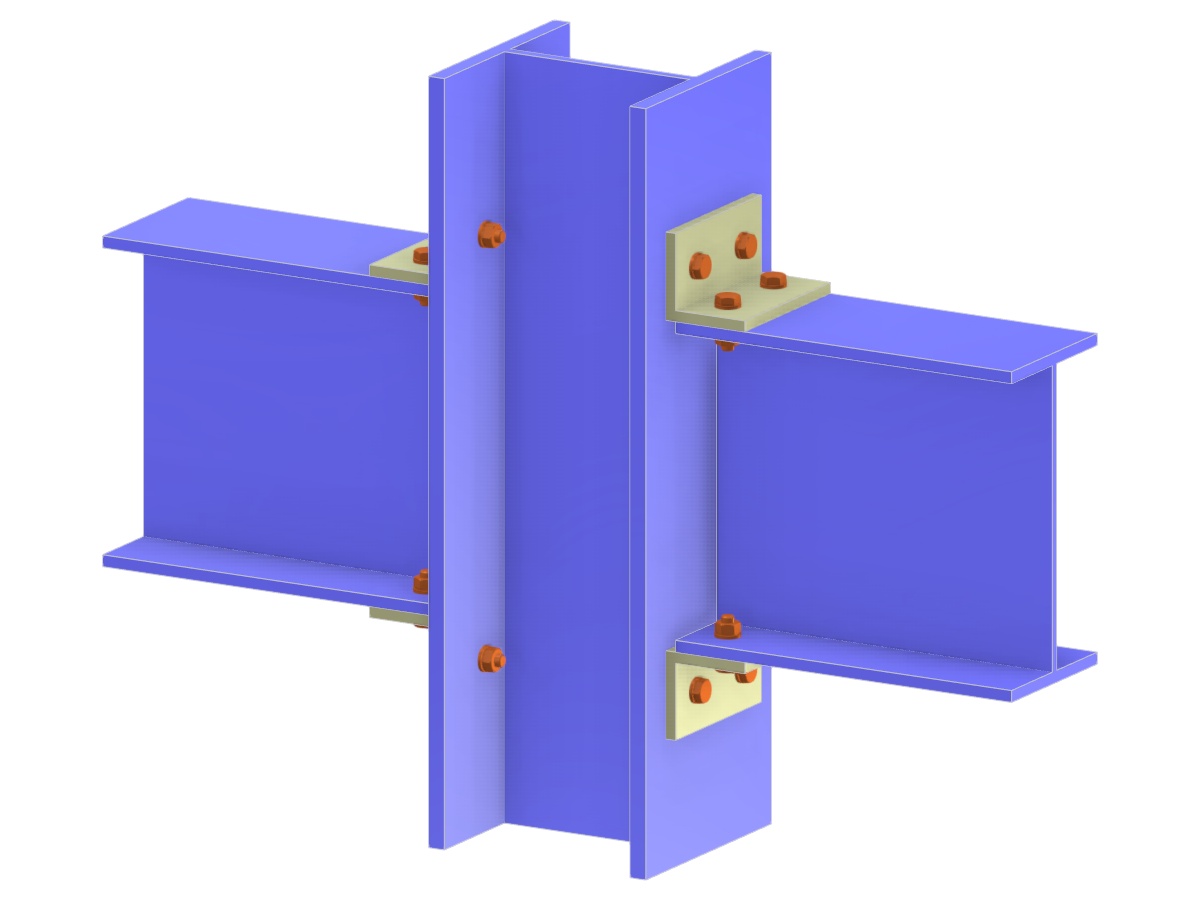 Model 005129 | Beam to Column Flange Connection via Cleats