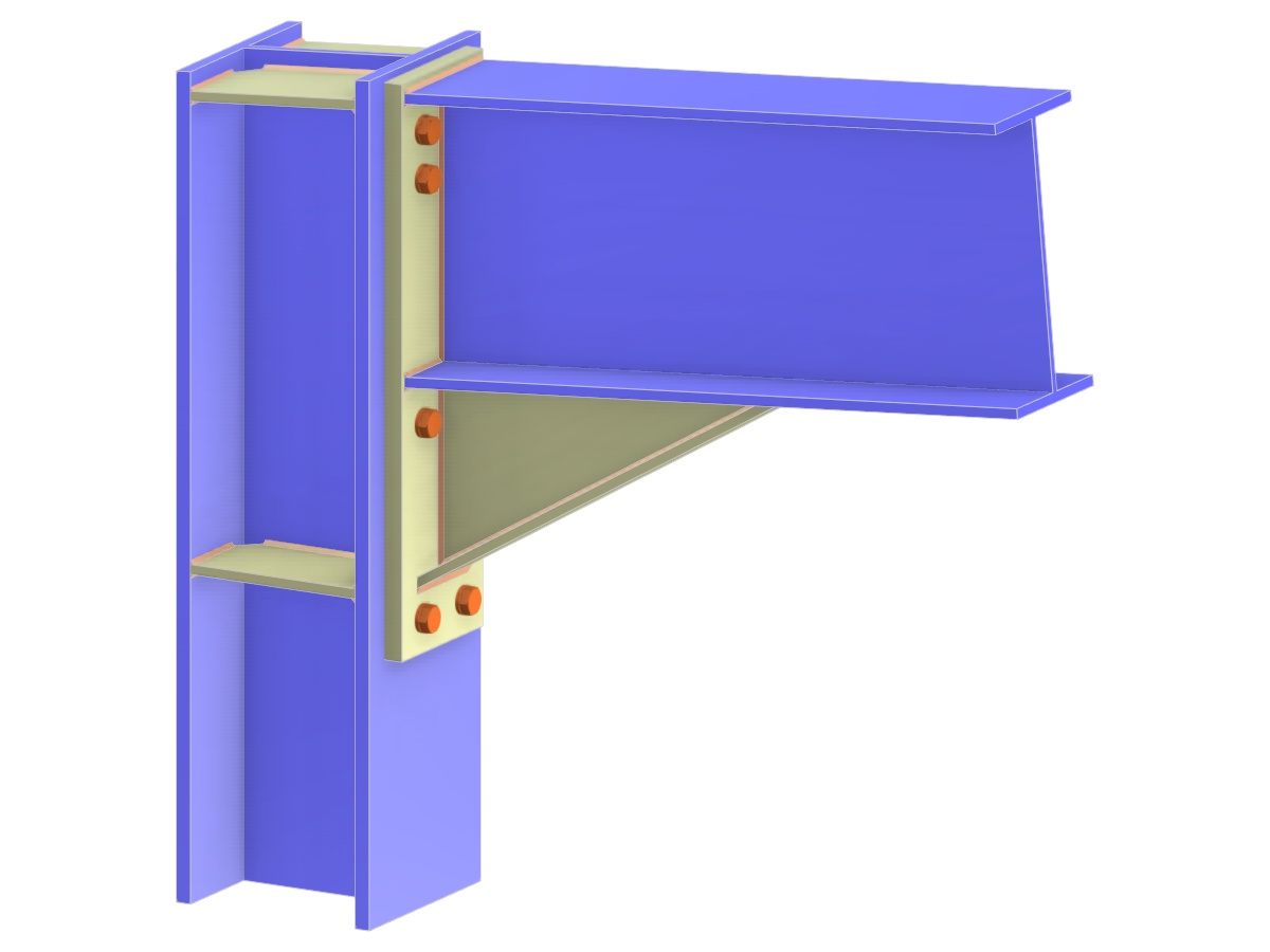 Model 005145 | Beam to Column Flange Connection via Extended End Plate and Haunch