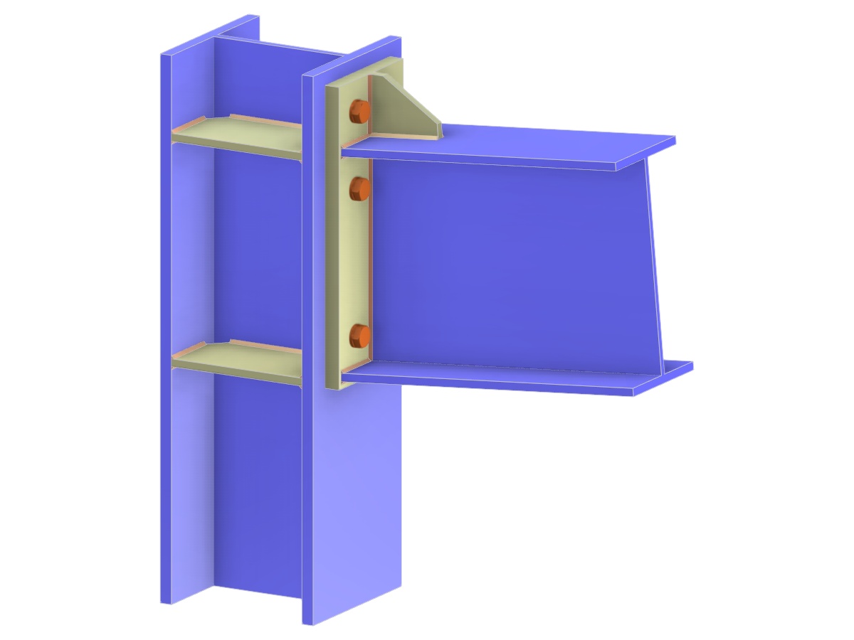 Model 005147 | Beam-to-Column-Flange Connection via Extended End Plate and Rib