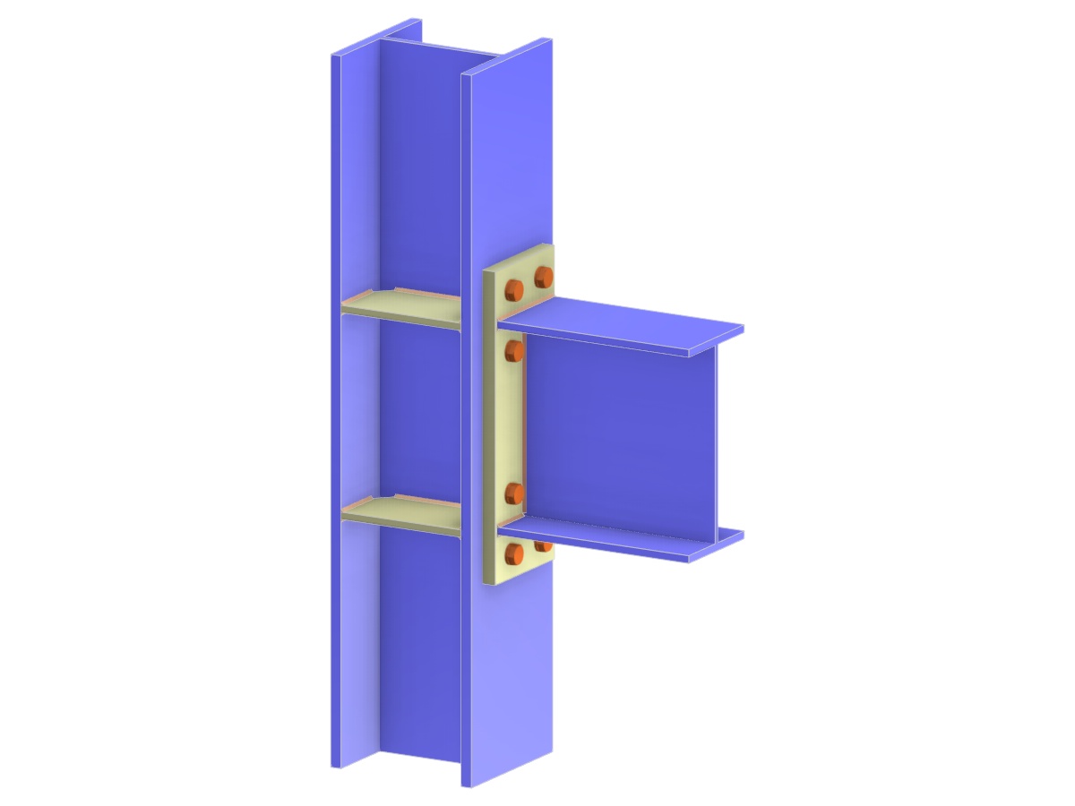 Model 005158 | Beam to Column Flange Connection via Extended End Plate