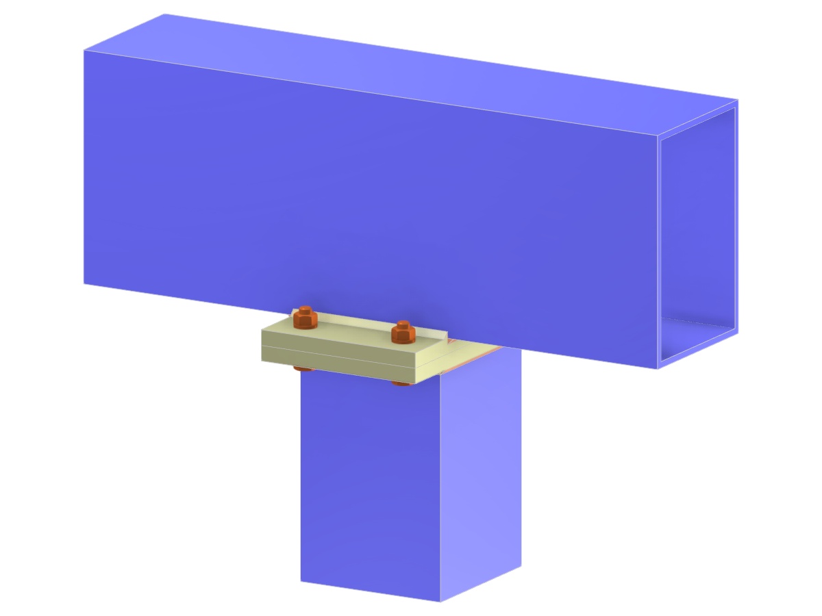 Model 005187 | Column to Beam Connection via Extended End Plate to Plate