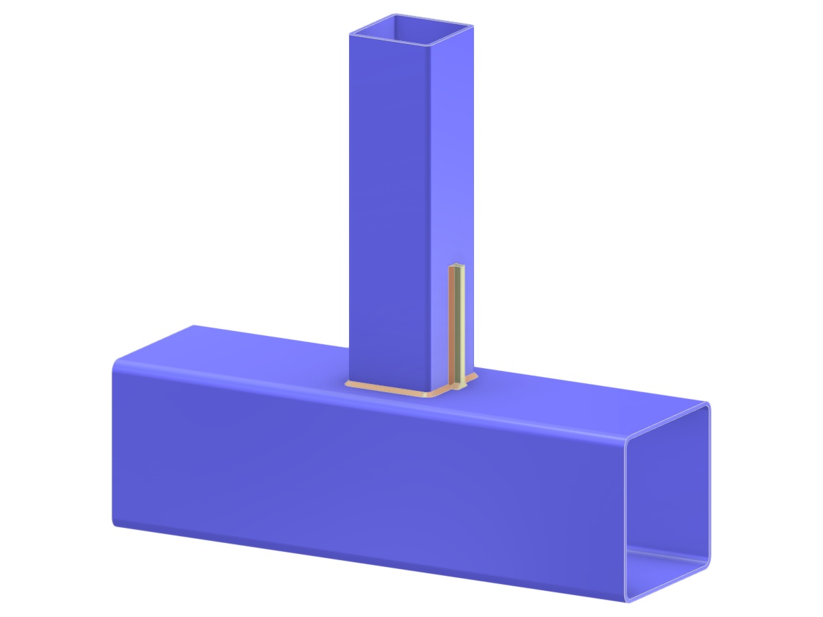 Model 005210 | Truss T-Joint | Vertical to Chord Connection with Notched Gusset Plate
