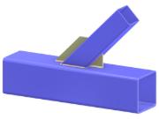 Model 005234 | Truss Y-Joint | Diagonal to Chord Connection with Through-Going Gusset Plate