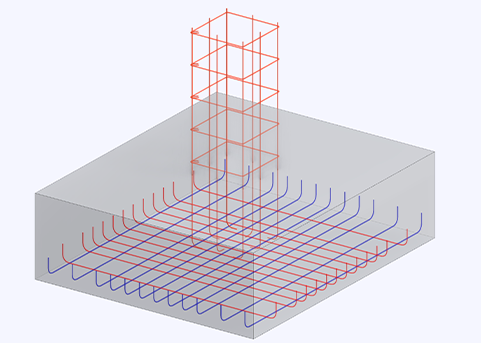Image of a concrete foundation featuring visible reinforcement detailing for enhanced load distribution.